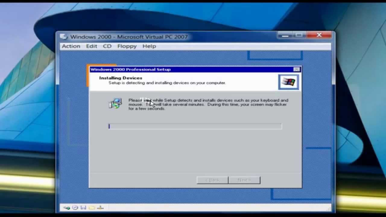 how to install windows 2000 on virtualbox download